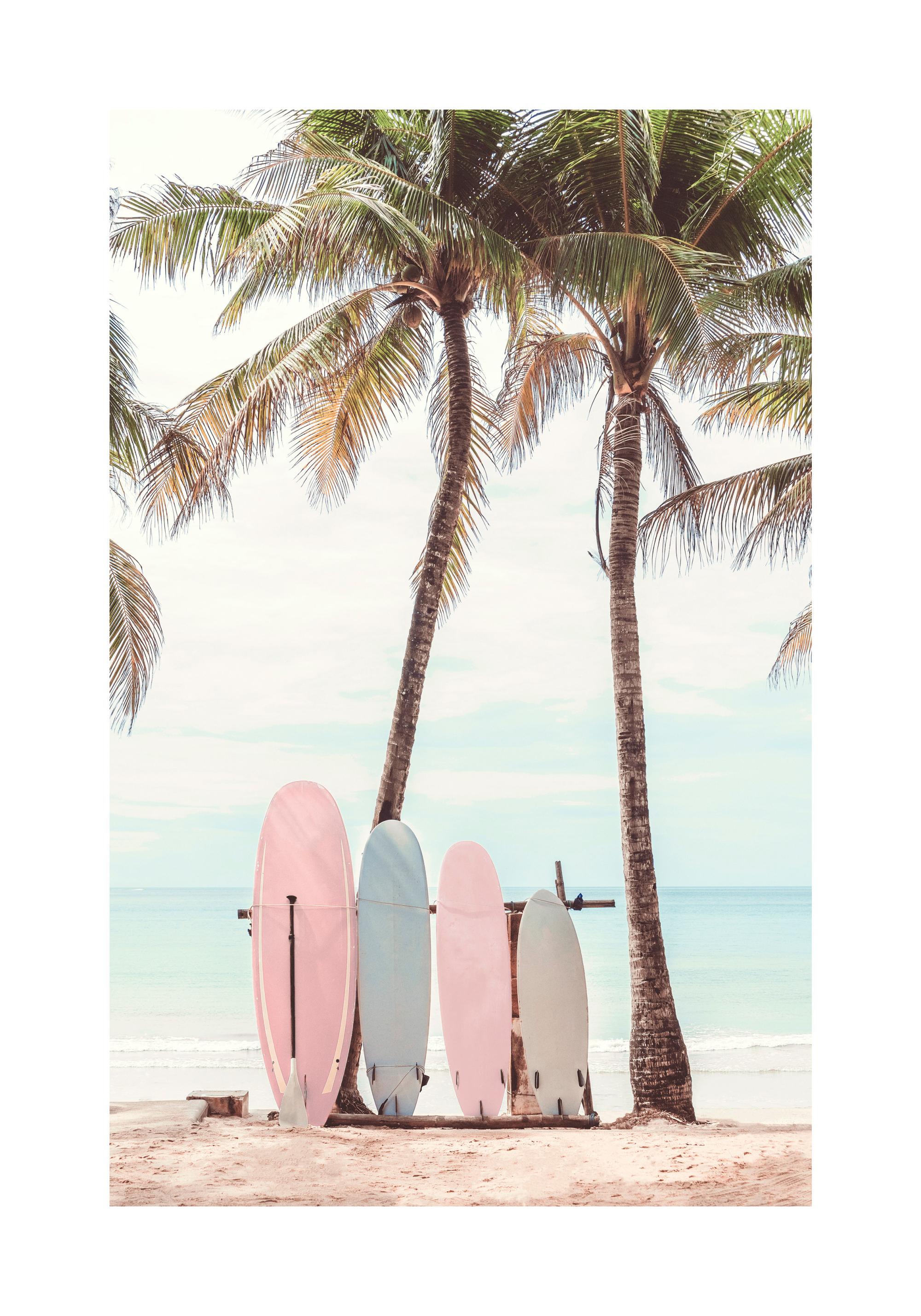 Surfboards on Beach Poster image 1